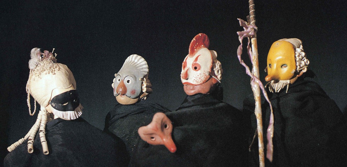 : Dame und ihre drei Verfolger aus "Karneval", Richard Teschner (1879-1948), 1930. Theatermuseum © KHM-Museumsverband