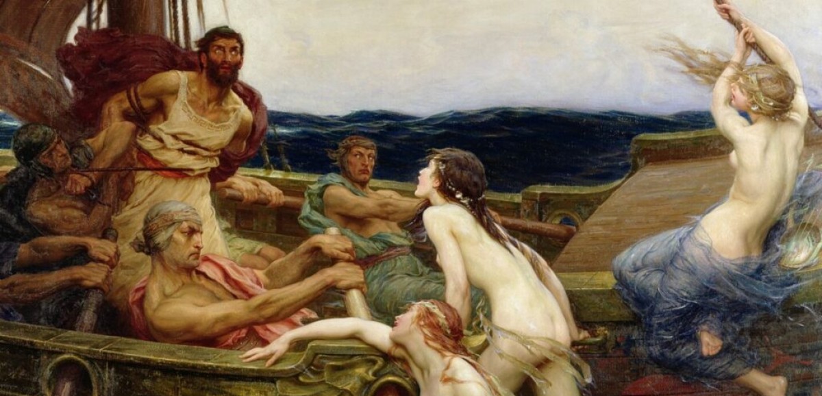 : Ulysses and the Sirens, Herbert James Draper, 1909, Ferens Art Gallery, Hull Museums. Gemeinfrei