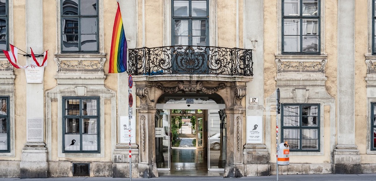 : Haupteingang des Volkskundemuseum Wien, Gartenpalais Schönborn. Foto: Matthias Klos © Volkskundemuseum Wien