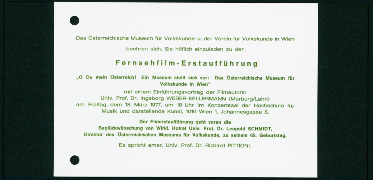 : © Volkskundemuseum Wien