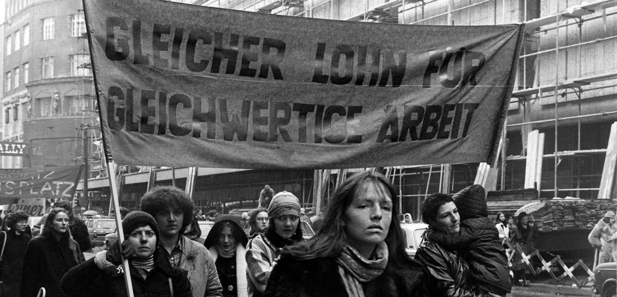 : Frauentagsdemonstration auf der Wiener Mariahilferstraße, 1984
© Bildarchiv der KPÖ