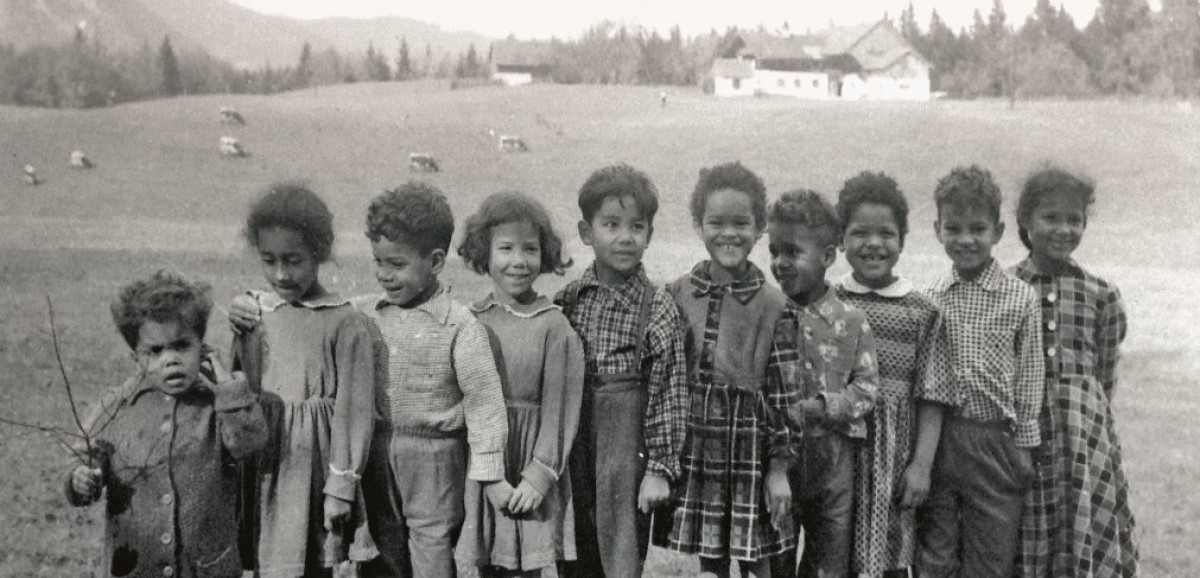 : Kinder afroamerikanischer GIs in St. Jakob, 1958.
Foto: Sammlung Lost in Administration