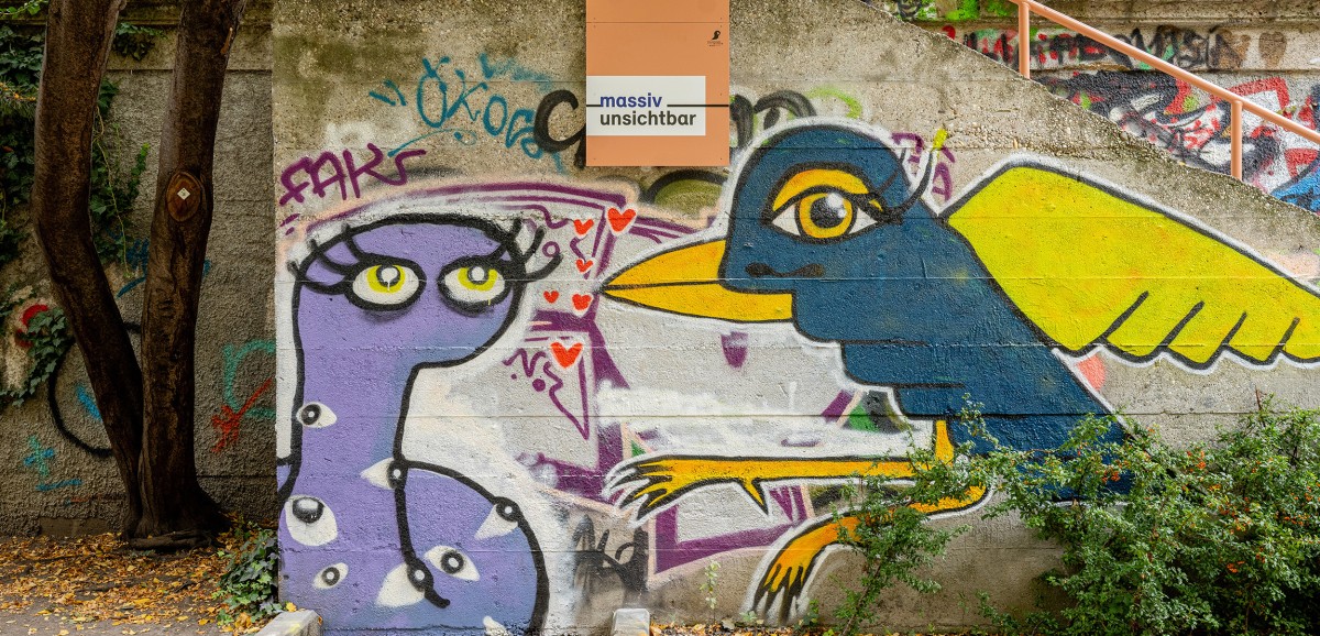 : "massiv unsichtbar" - Forschungs- und Erinnerungsprojekt zum Luftschutzbunker Schönbornpark. Foto: Kollektiv Fischka / Kramar