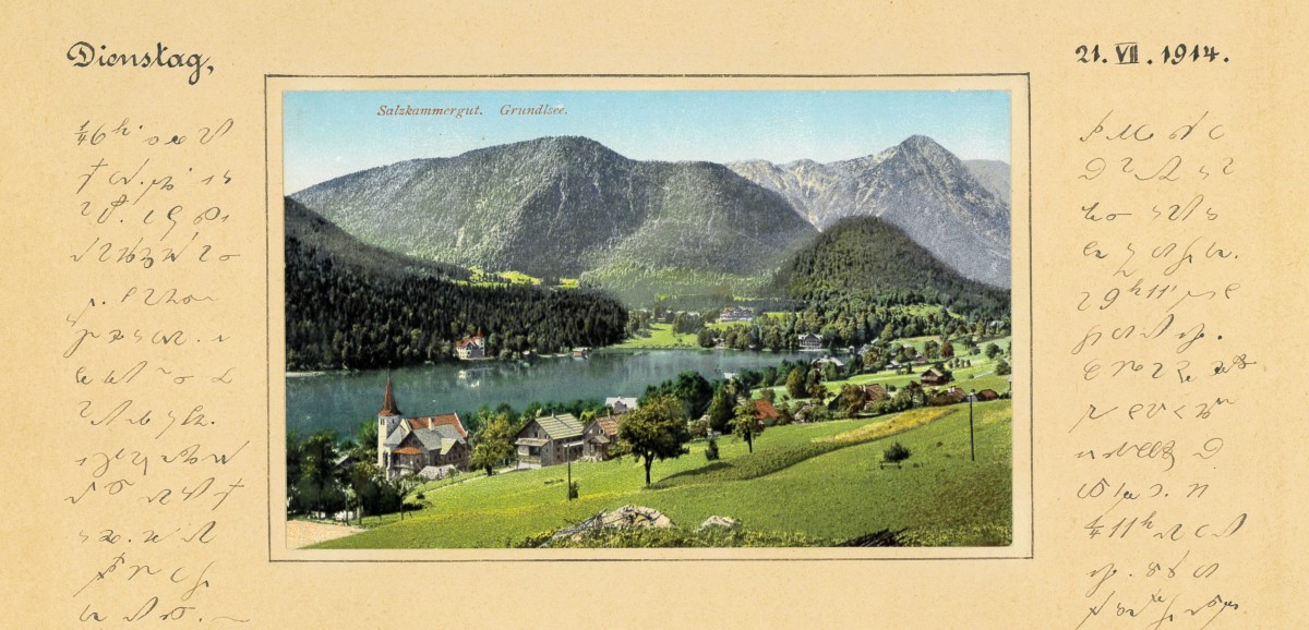 : Tagebuch von einem Ferienaufenthalt im Sommer 1914 in Salzburg, in Gabelsberger Kurzschrift verfasst © Volkskundemuseum Wien