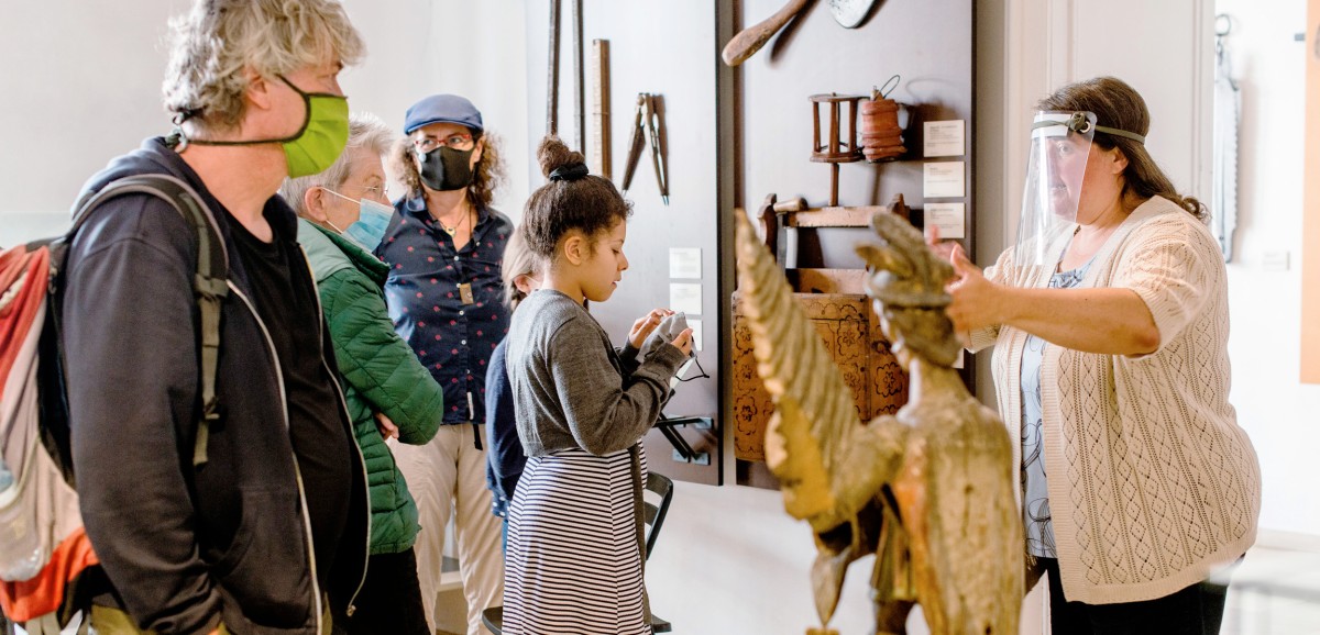 : Kulturvermittlung in der Dauerausstellung. Foto: kollektiv fischka/kramar © Volkskundemuseum Wien