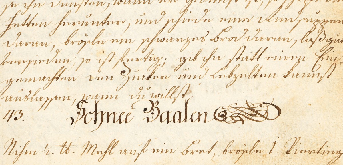 : Auszug aus dem barocken Kochbuch, ÖMV/86.240. Foto: Birgit & Peter Kainz, faksimile digital © Volkskundemuseum Wien