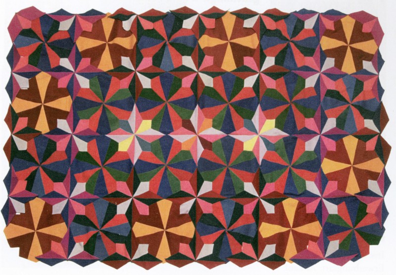 : Tuchintarsie mit den Egalisierungsfarben der k.u.k. Armee /Österreich/Ungarn | Österreich/Ungarn, um 1912 | 94 x 136 cm | Wolle | Heeresgeschichtliches Museum „Arsenal“, Wien