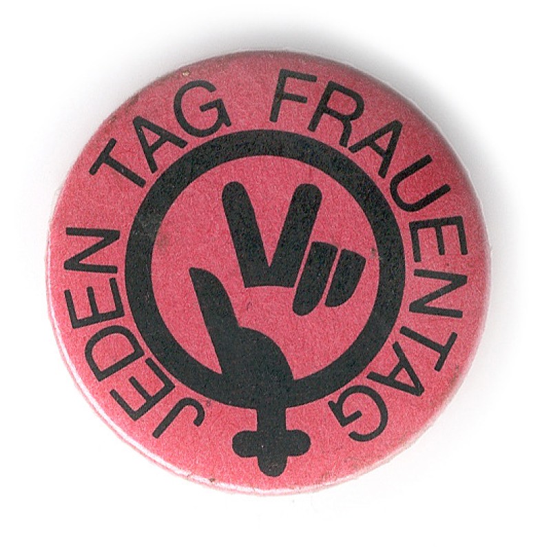 : Button des Frauenstaatsekretariat, 1986 © Stichwort. Archiv der Frauen- und Lesbenbewegung, Wien