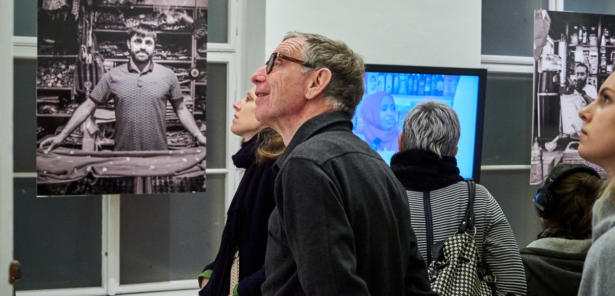 : Ausstellung "StoryTelling:Europe! Brunnenmarkt reVisited" im Volkskundemuseum Wien. Foto © Petra Rautenstrauch/Kollektiv Fischka, Volkskundemuseum Wien